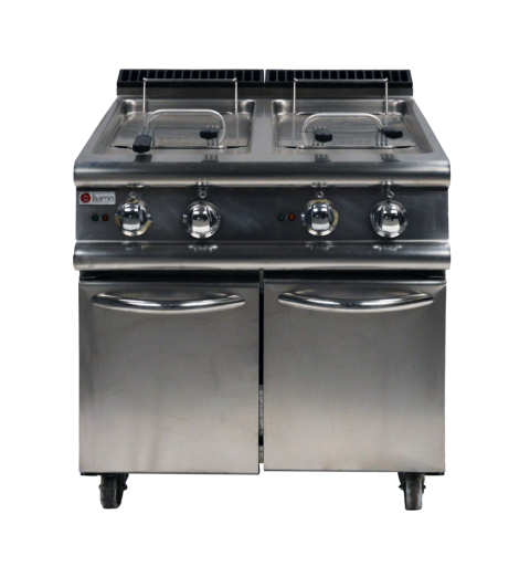 FRIGGITRICE A GAS 2 VASCHE 25LT + 25LT. 220V