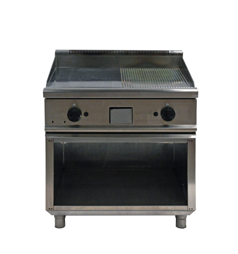 FRY TOP GAS LISCIO/RIGATO AL CROMO