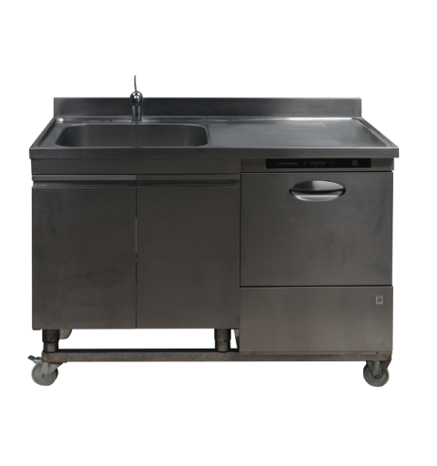 LAVASTOVIGLIE CARICA FRONTALE CESTO 50x50 CON LAVELLO 400V
