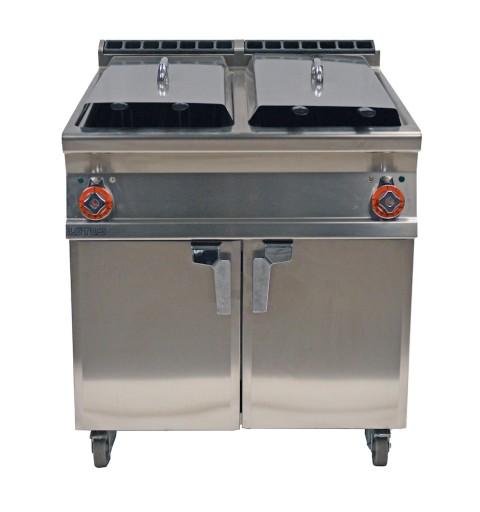 FRIGGITRICE A GAS 2 VASCHE 25LT + 25LT. 220V